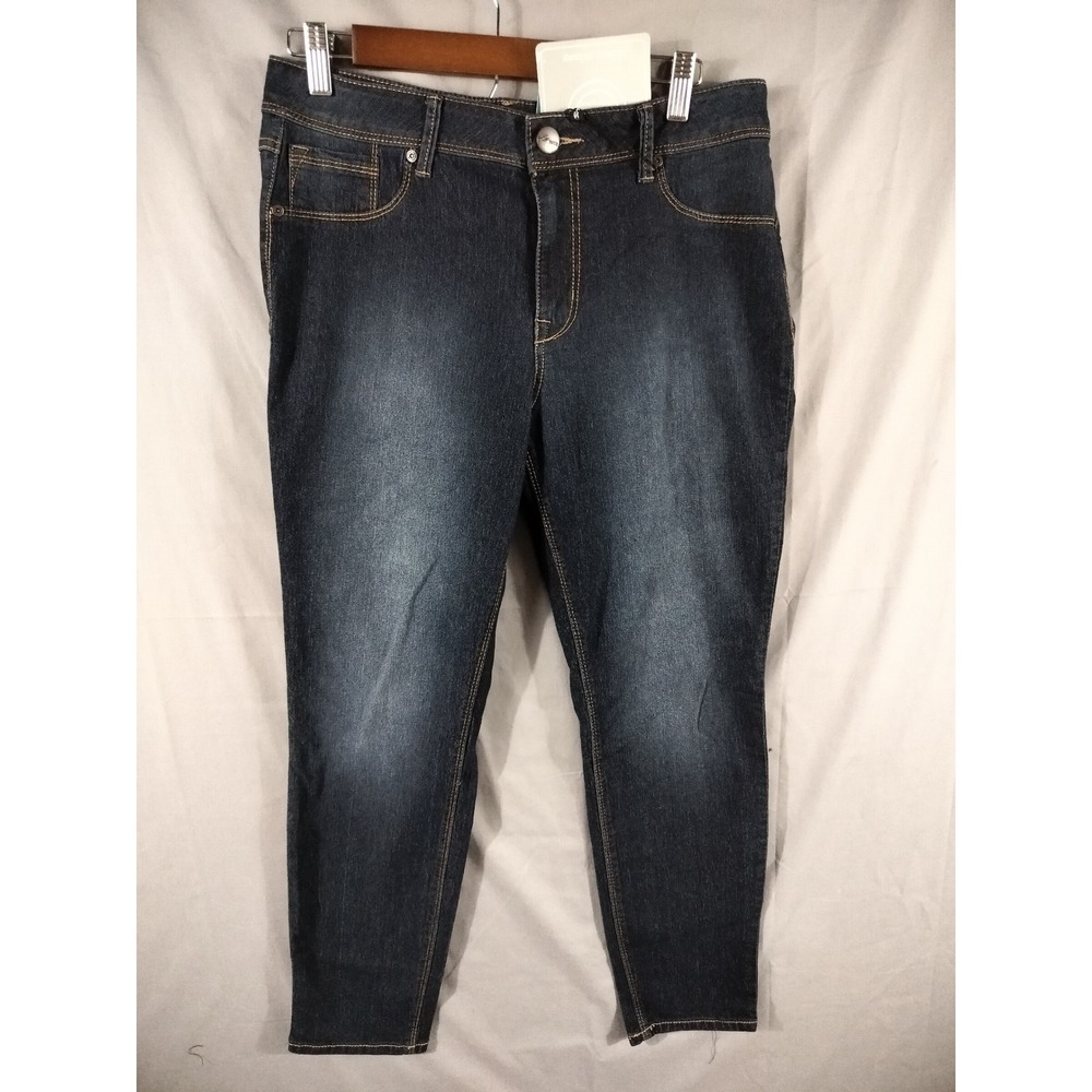 A3 Denim Jeans Women 14 Blue Classic Skinny Stretch Dark Wash Casual NEW
